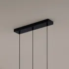 Lustr se 3 LED diodami z práškově lakovaného hliníku a nastavitelným kabelem - Buxus Viadurini