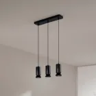 Lustr se 3 LED diodami z práškově lakovaného hliníku a nastavitelným kabelem - Buxus Viadurini