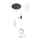 Lustr se 3 LED světly z lakovaného kovu a volitelného skla - cedr Viadurini