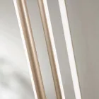 Lustr s 8 LED světly ve zlatém lakovaném kovu a nastavitelnými kabely – oranžový Viadurini