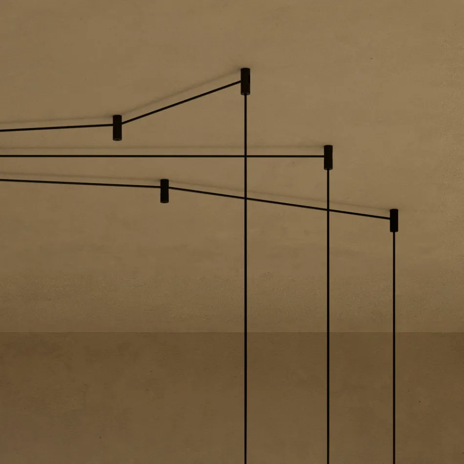 Lustr s válcovými skleněnými canneté vyrobenými v Itálii - Oris Viadurini