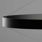 Lustr se skleněným tělem a 6 hliníkovými kruhy - Clara Viadurini