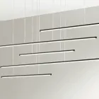 Lustr s horizontálními LED světly z kovu a nastavitelnými kabely - oranžový Viadurini