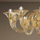 12 světel ručně vyráběného benátského skleněného lustru vyrobené v Itálii - Margherita Viadurini
