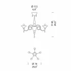 Skleněný lustr 5 světel, ručně vyrobený v Itálii - Margherita Viadurini