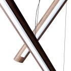 4-dílný designový lustr z dřeva Grilli York vyrobený v Itálii Viadurini