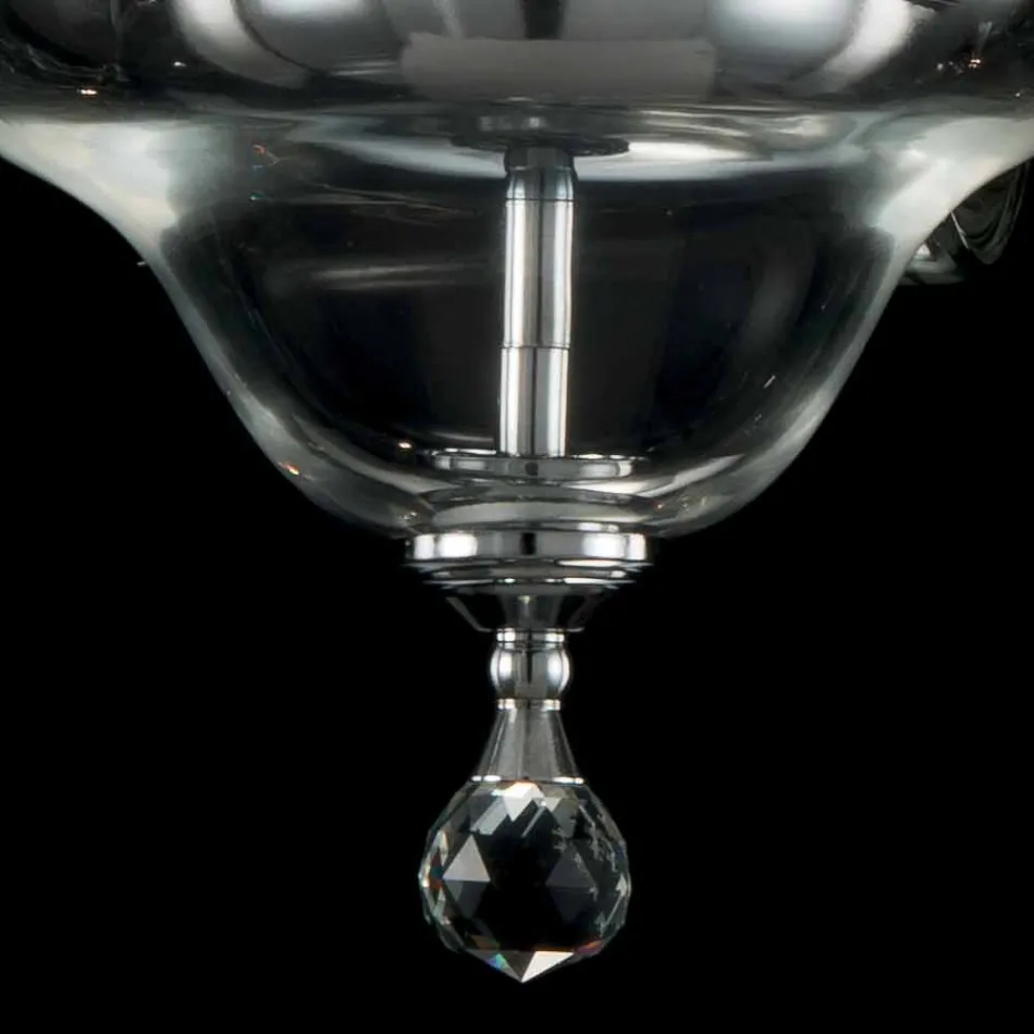 designový lustr 6 světla sklo a Cristallo Ivy, made in Italy Viadurini