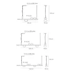 Hliníkový lustr s bílým foukaným skleněným světlem - Alma Viadurini