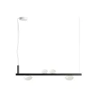 Hliníkový lustr s bílým foukaným skleněným světlem - Alma Viadurini