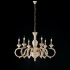 Dřevěný lustr vyrobený v Itálii pro interiérové dekorace - Florencie Viadurini