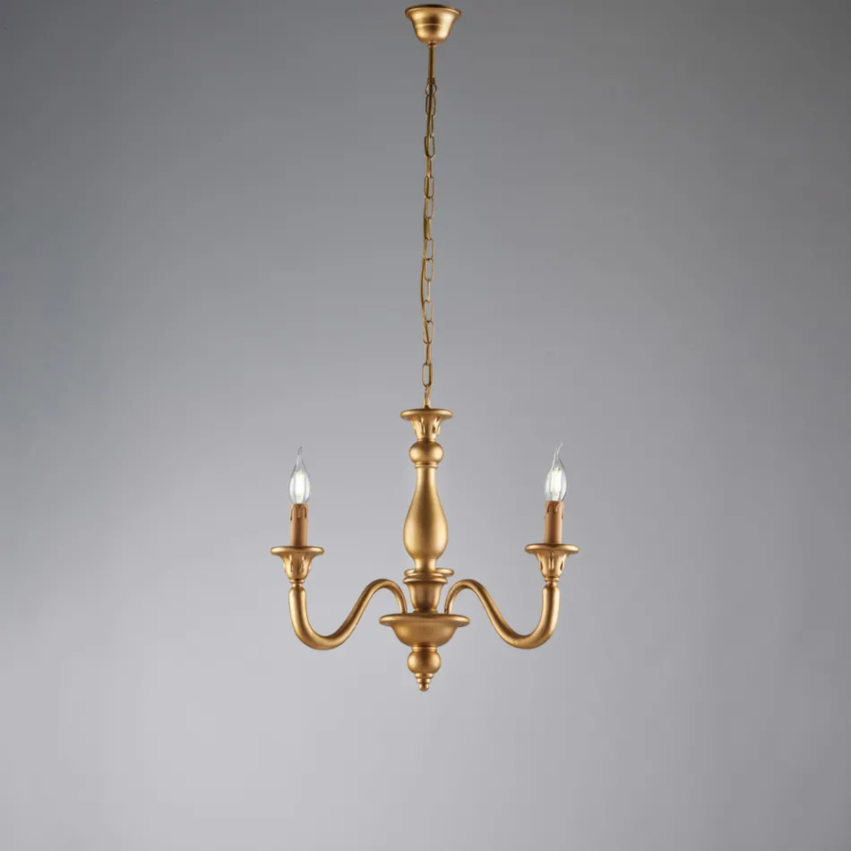 Dřevěný lustr vyrobený v Itálii pro interiérové dekorace - Siena Viadurini