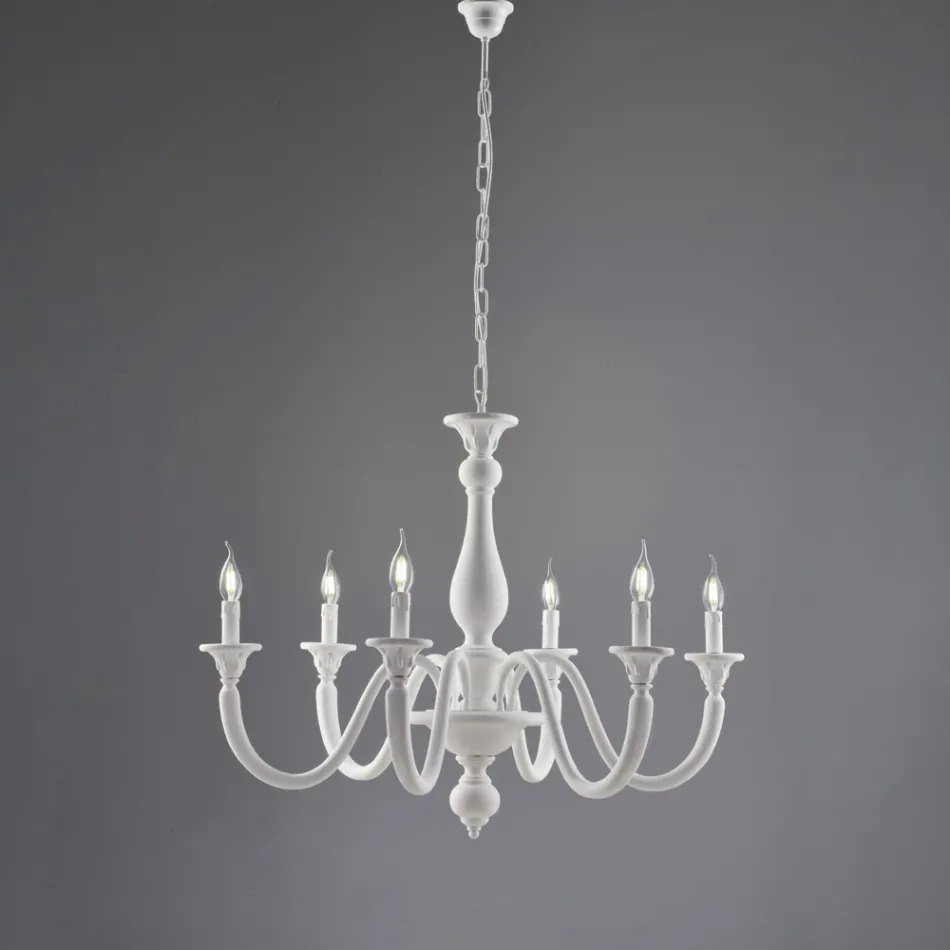 Dřevěný lustr vyrobený v Itálii pro interiérové dekorace - Siena Viadurini