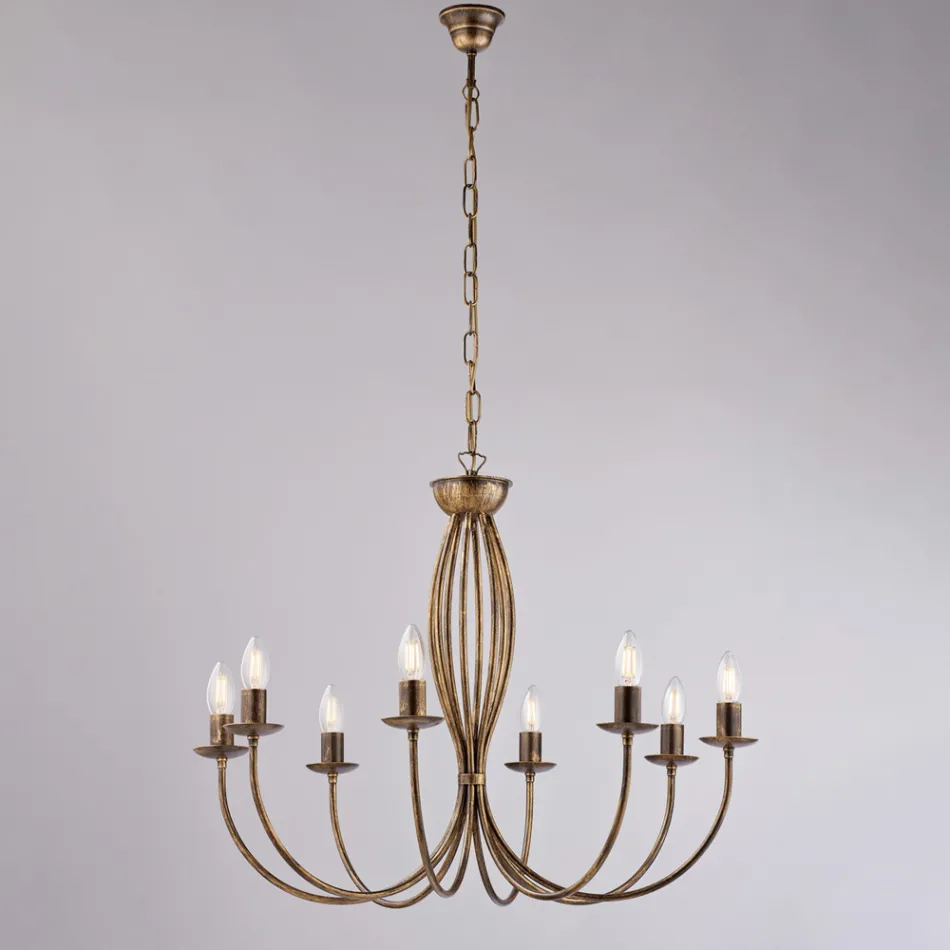 Bílý kovový lustr pro osvětlení rafinovaných prostor – Roccia Viadurini