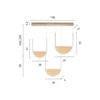 Kovový lustr s vyjímatelnou vložkou z granulovaného skla - Catalpa Viadurini