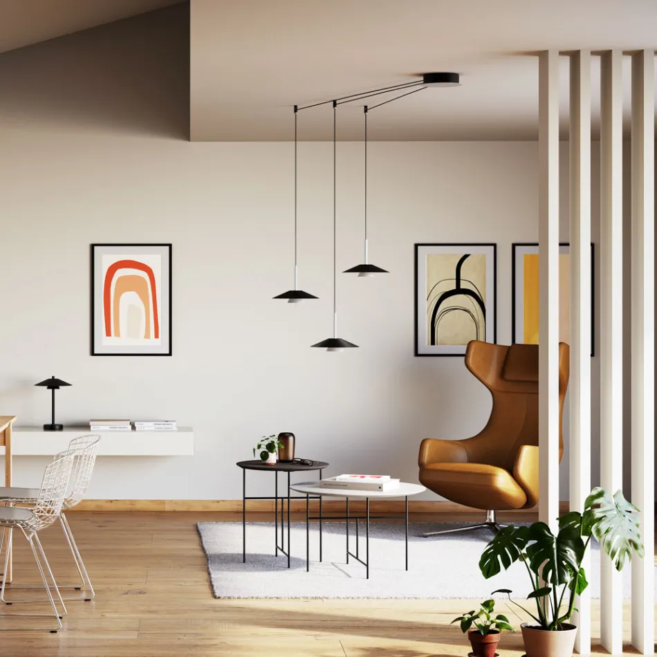 Kovový lustr s různými povrchovými úpravami vyrobený v Itálii - Mira Viadurini