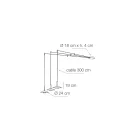 Kovový lustr s různými povrchovými úpravami vyrobený v Itálii - Mira Viadurini