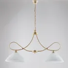 Eclisse: Kovový a bílý keramický lustr pro elegantní interiéry. Viadurini