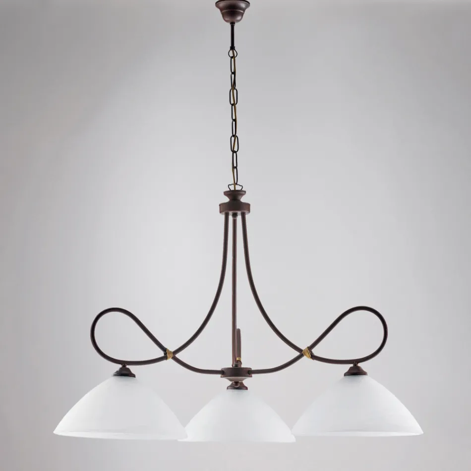 Kovový a bílý keramický lustr, který vylepší váš interiér – Eclisse Viadurini