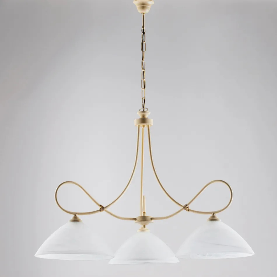 Kovový a bílý keramický lustr, který vylepší váš interiér – Eclisse Viadurini