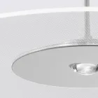 Kovový lustr s difuzorem z plexiskla s mikrotečkami - Nora Viadurini