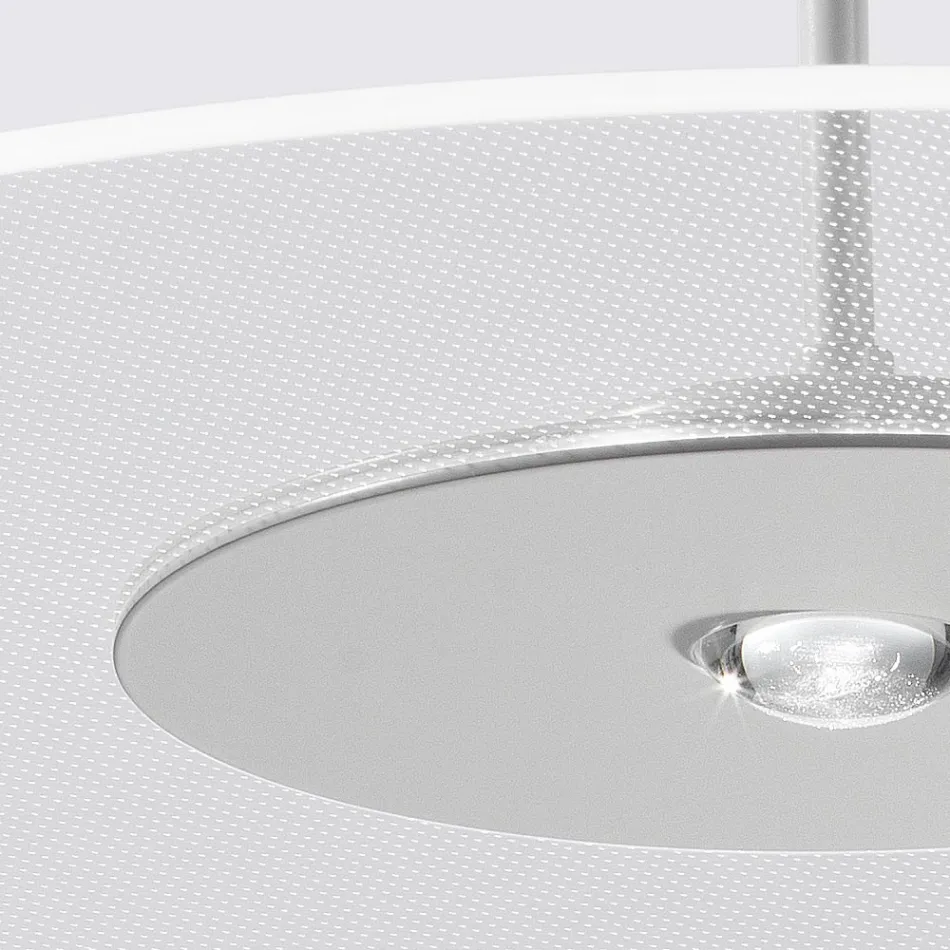 Kovový lustr s difuzorem z plexiskla s mikrotečkami - Nora Viadurini