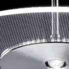 Kovový lustr s difuzorem z plexiskla s mikrotečkami - Nora Viadurini