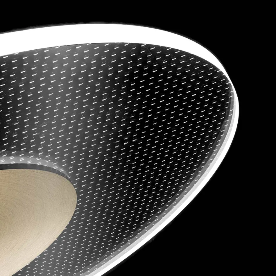 Kovový lustr s difuzorem z plexiskla s mikrotečkami - Nora Viadurini