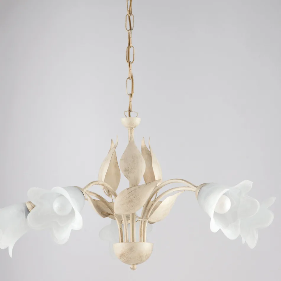 Kovový a skleněný lustr pro osvětlení rafinovaných interiérů – Sirio Viadurini