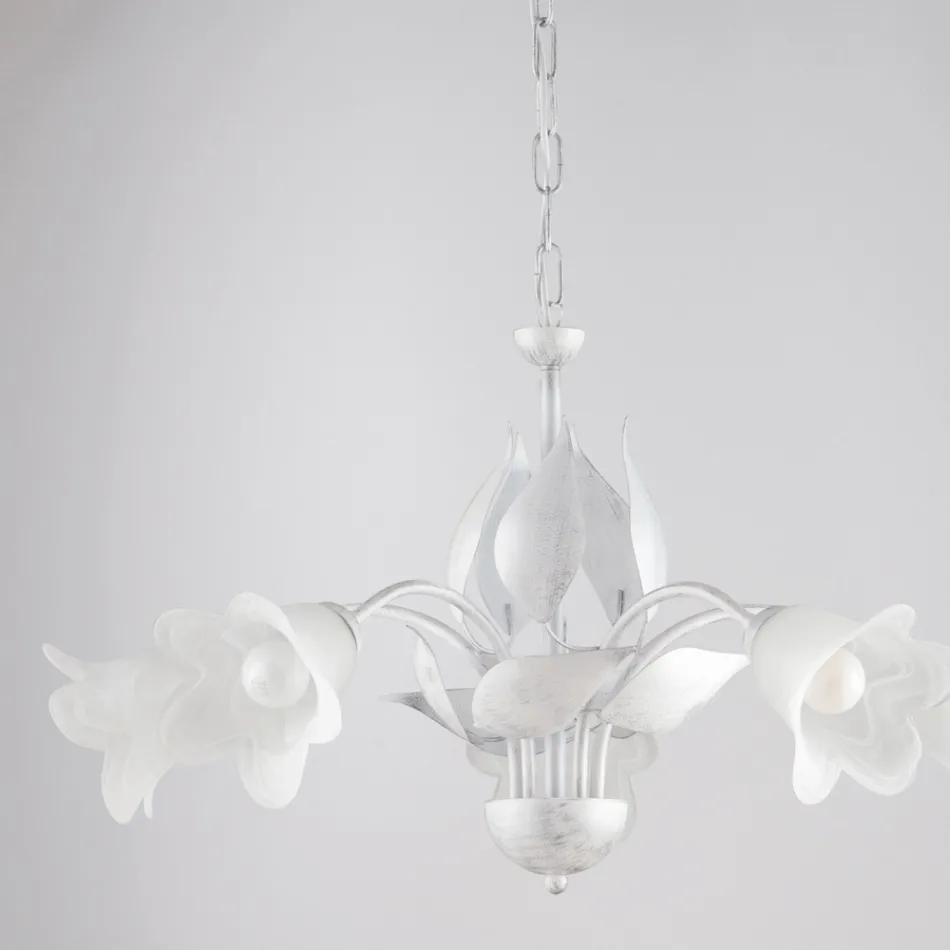 Kovový a skleněný lustr pro osvětlení rafinovaných interiérů – Sirio Viadurini