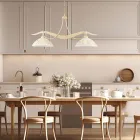 Dvousvětlý skleněný kovový lustr pro interiérové osvětlení - Musca Viadurini