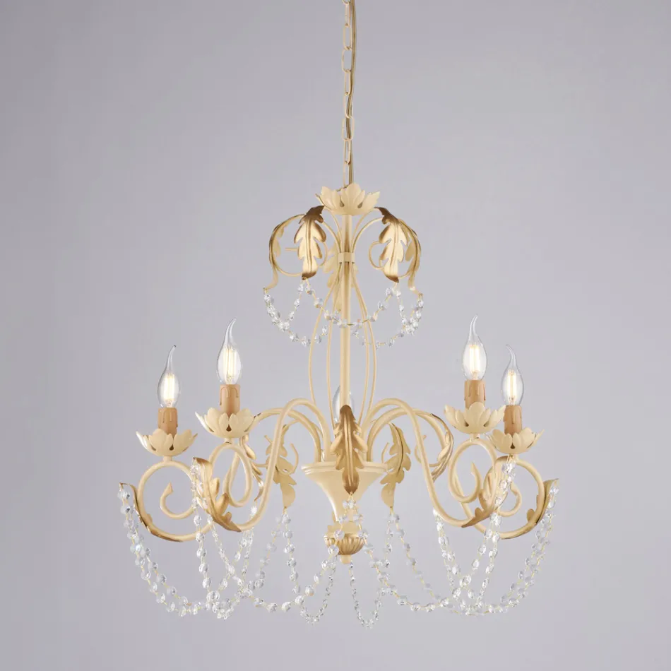 Kovový lustr pro světlé a příjemné interiéry – Perla Viadurini