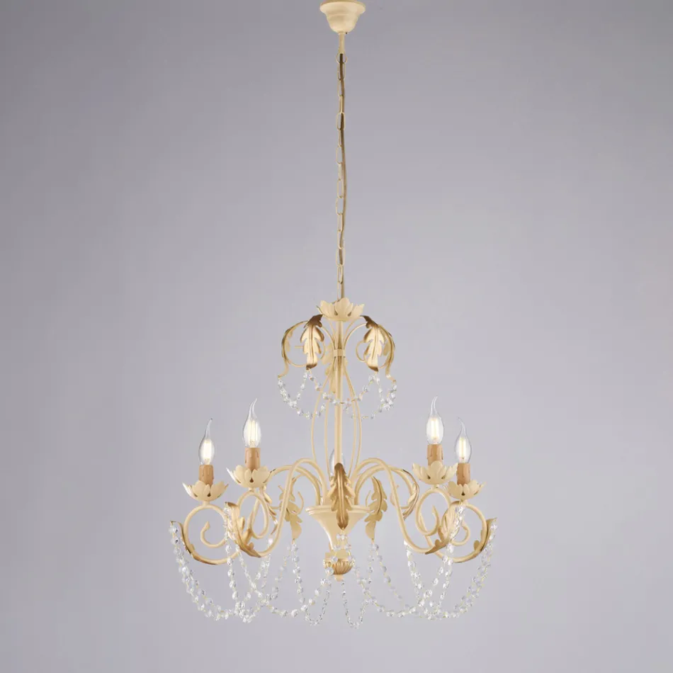 Kovový lustr pro světlé a příjemné interiéry – Perla Viadurini