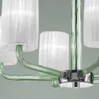 Lustr z benátského skla a kovu ručně vyrobený v Itálii - Graham Viadurini