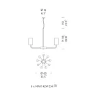 Lustr z benátského skla a kovu ručně vyrobený v Itálii - Graham Viadurini