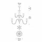 Ručně vyrobený skleněný lustr s 18 světly vyrobený v Itálii - Vittoria Viadurini