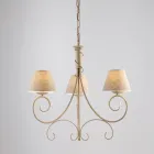 Dvousvětlý skleněný a kovový lustr pro elegantní prostory – Draco Viadurini