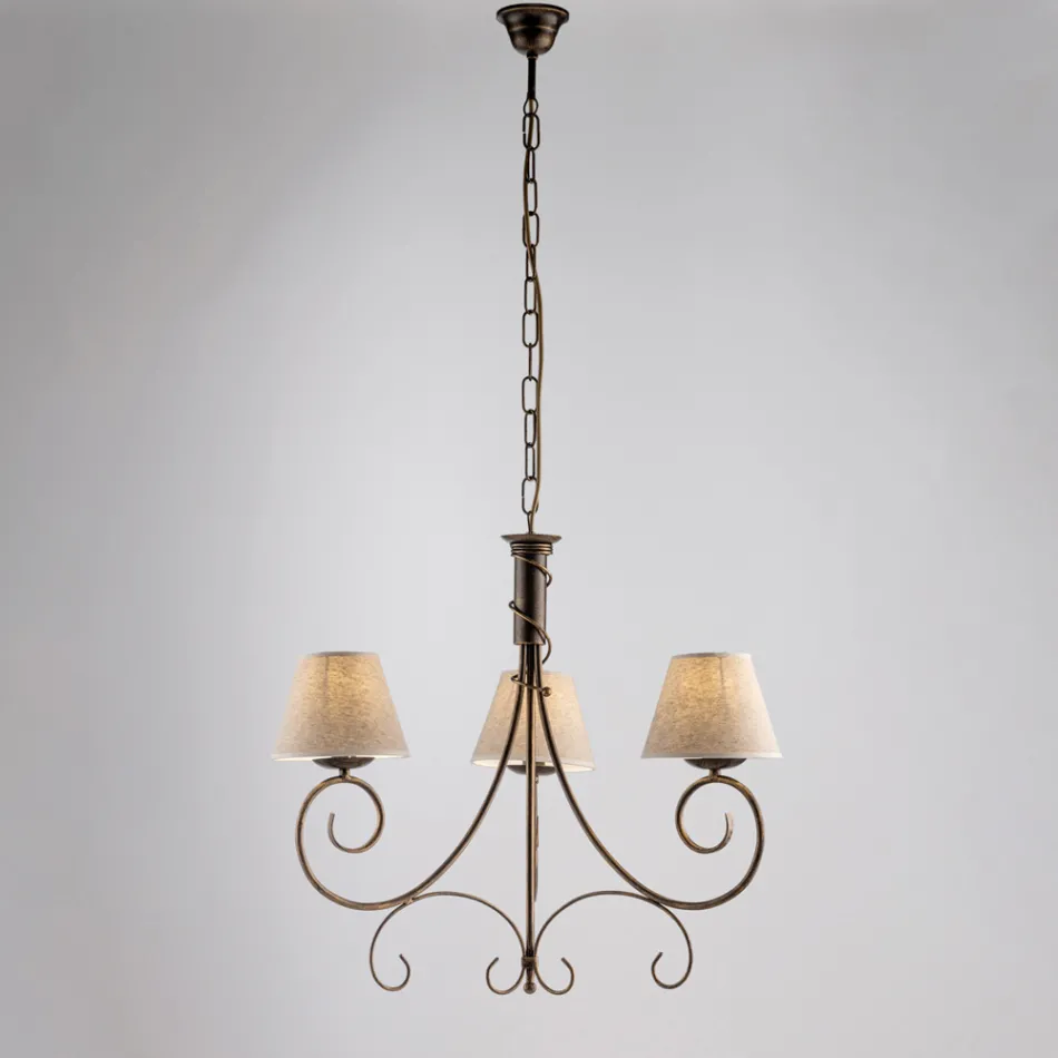 Dvousvětlý skleněný a kovový lustr pro elegantní prostory – Draco Viadurini