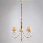 Dvousvětlý skleněný a kovový lustr pro elegantní prostory – Draco Viadurini