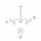 Ručně vyrobený lustr z benátského skla s 9 světly vyrobené v Itálii - Bernadette Viadurini