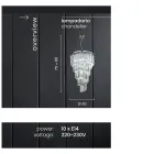 Klasický luxusní lustr z chromovaného kovu a broušeného křišťálu - Lambert Viadurini