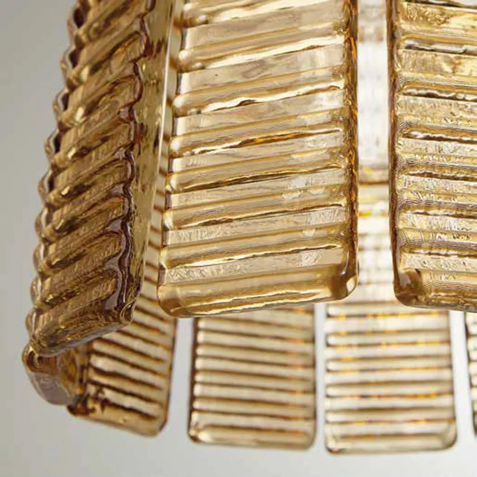 Moderní lustr 12 světel z italského luxusního ručně vyráběného skla - Valadier Viadurini