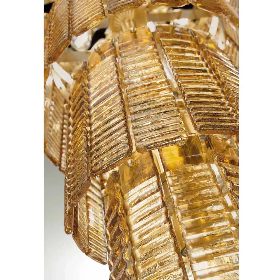 Moderní lustr 36 světel z italského luxusního ručně vyráběného skla - Valadier Viadurini