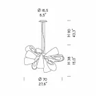 Moderní lustr s 12 světly v benátském skle, vyrobený v Itálii - Diamonique Viadurini