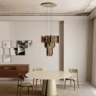 Velis - Elegantně navržený moderní lustr z taveného skla vyrobený v Itálii Viadurini