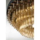 Moderní foukané sklo a kovový lustr Italské řemeslné zpracování - Maesta Viadurini