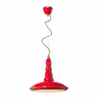 retro lustr suspenze řemeslník keramika Ferroluce Viadurini