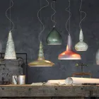 retro lustr suspenze řemeslník keramika Ferroluce Viadurini