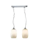 Závěsná lampa se dvěma žárovkami, ručně foukané sklo, vyrobeno v Itálii - Soffio Viadurini