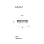 Klasický luxusní závěsný lustr z kovu a broušeného křišťálu - Zolando Viadurini