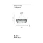 Klasický závěsný lustr kovový a luxusní broušený křišťál - Mirielle Viadurini